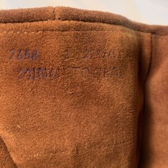 Minnetonka Brown Suede Girls Triple Layer Fringe Side Zip Calf High Boots - Picture 7 of 8